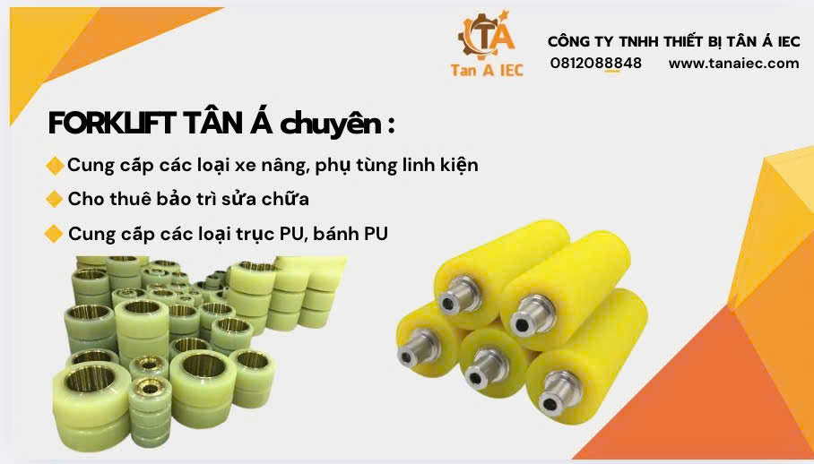 Trục PU, bánh xe PU và rulo PU tại Đức Hòa Tây Ninh
